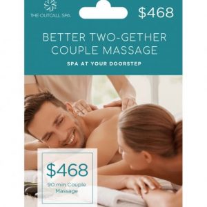 $368 Couple Massage Gift Card by The Outcall Spa