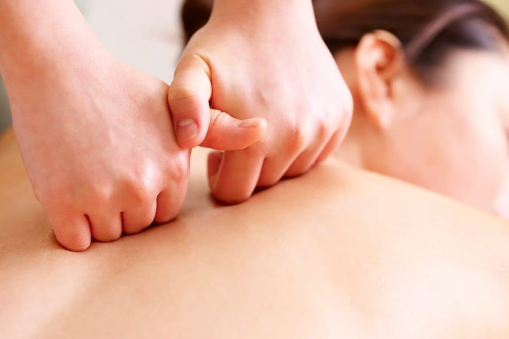 A women enjoying a regular massage